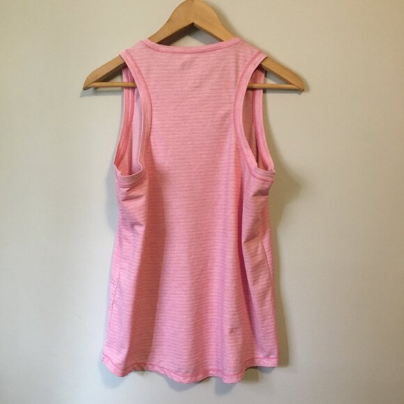 2 Cotton Candy Pink Horizontal Herringbone Print Tank Tops - Picture 6 of 15